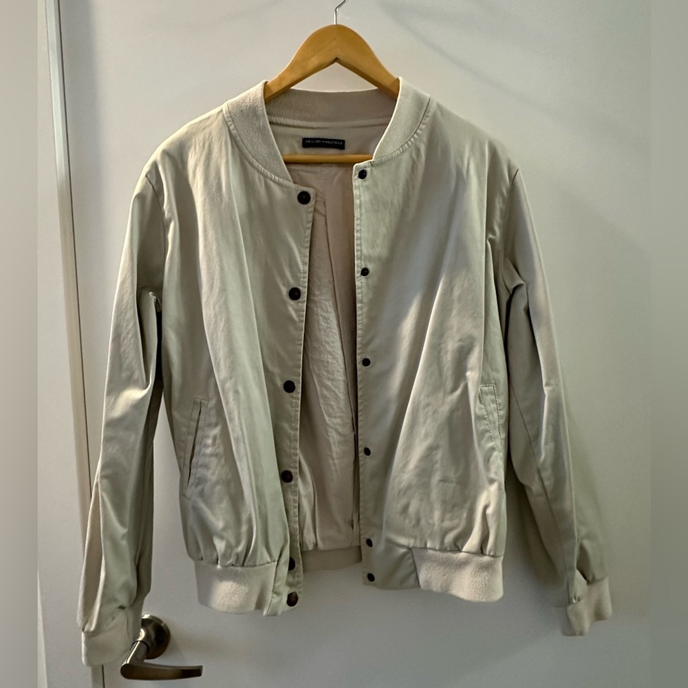 Brandy Melville Cream/Beige Bomber Jacket